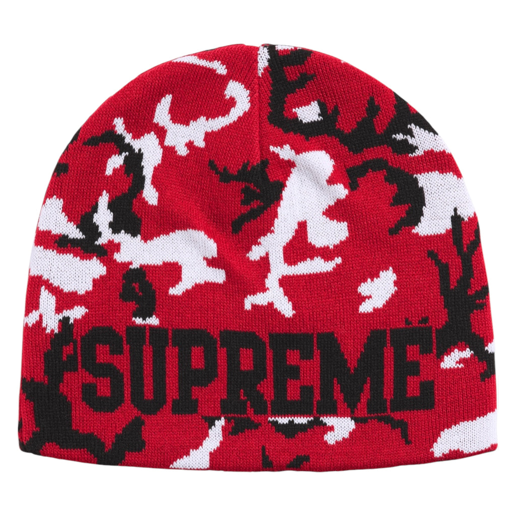 Supreme Reversible Camo Beanie (Red)