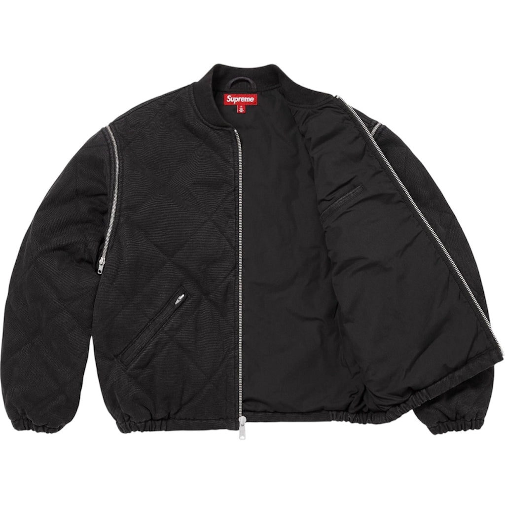 Zip-Off sleeve Quilited bomber jacket (FW25)