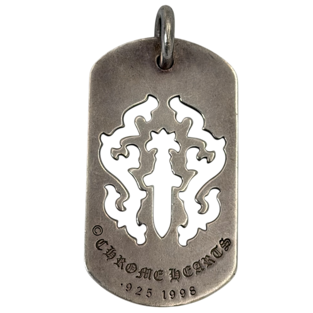 Chrome Hearts HAIRY FLORAL DOG TAG