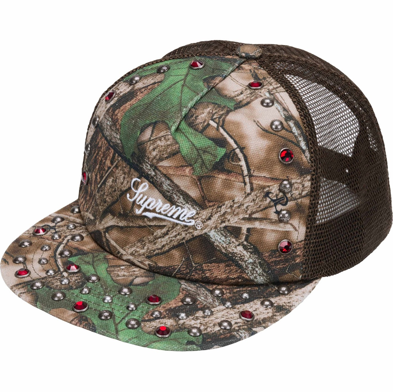 Supreme / b.b. Simon studded canvas mesh back 5-panel