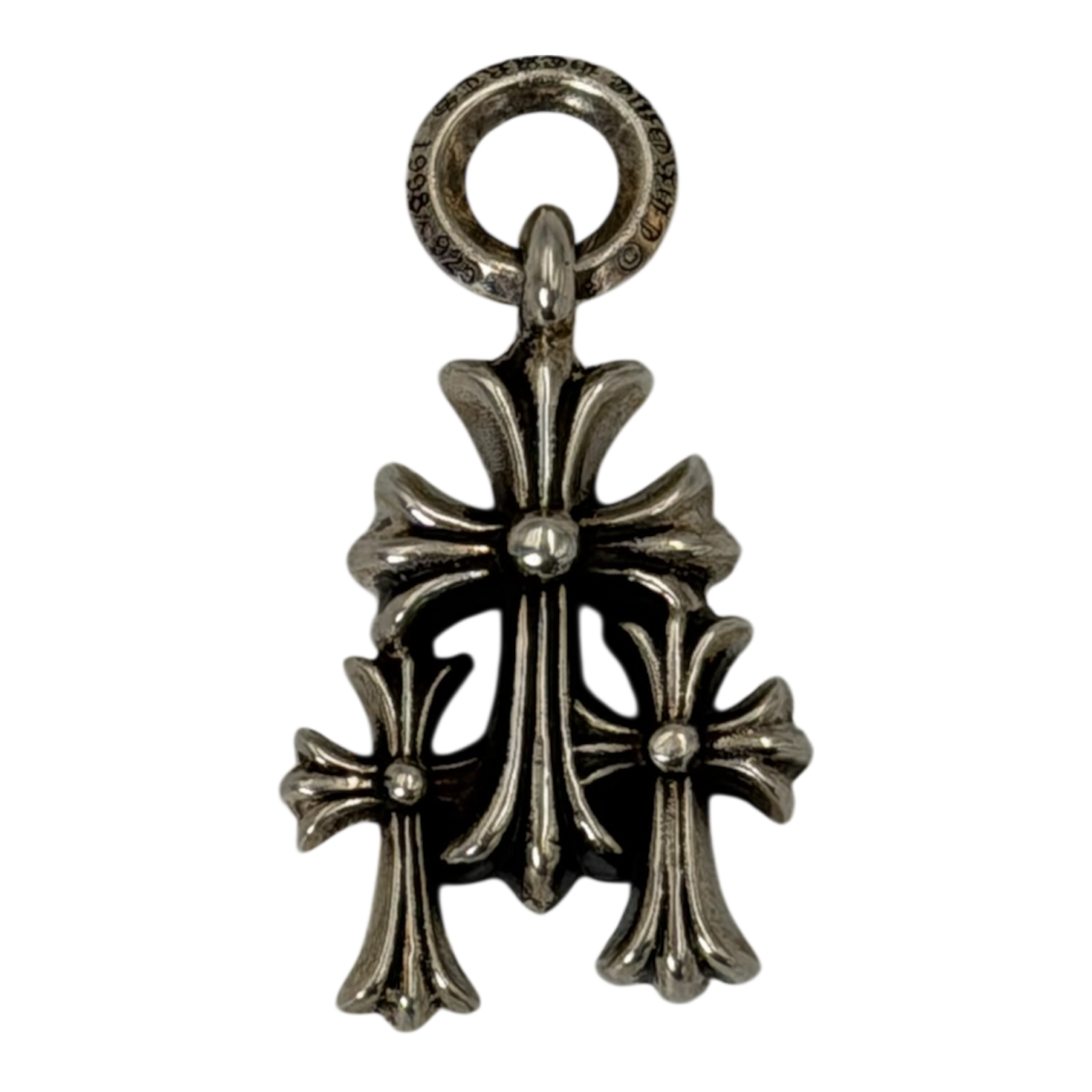 CHROME HEARTS SMALL TRIPLE CROSS PENDANT