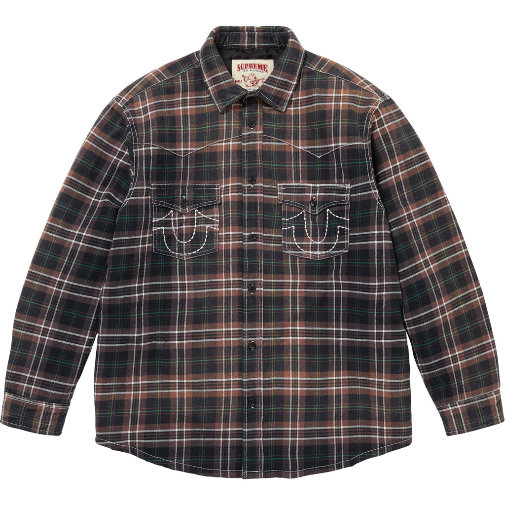 Supreme True Religión Quilted Lined Plaid Flannel Shirt (FW25)