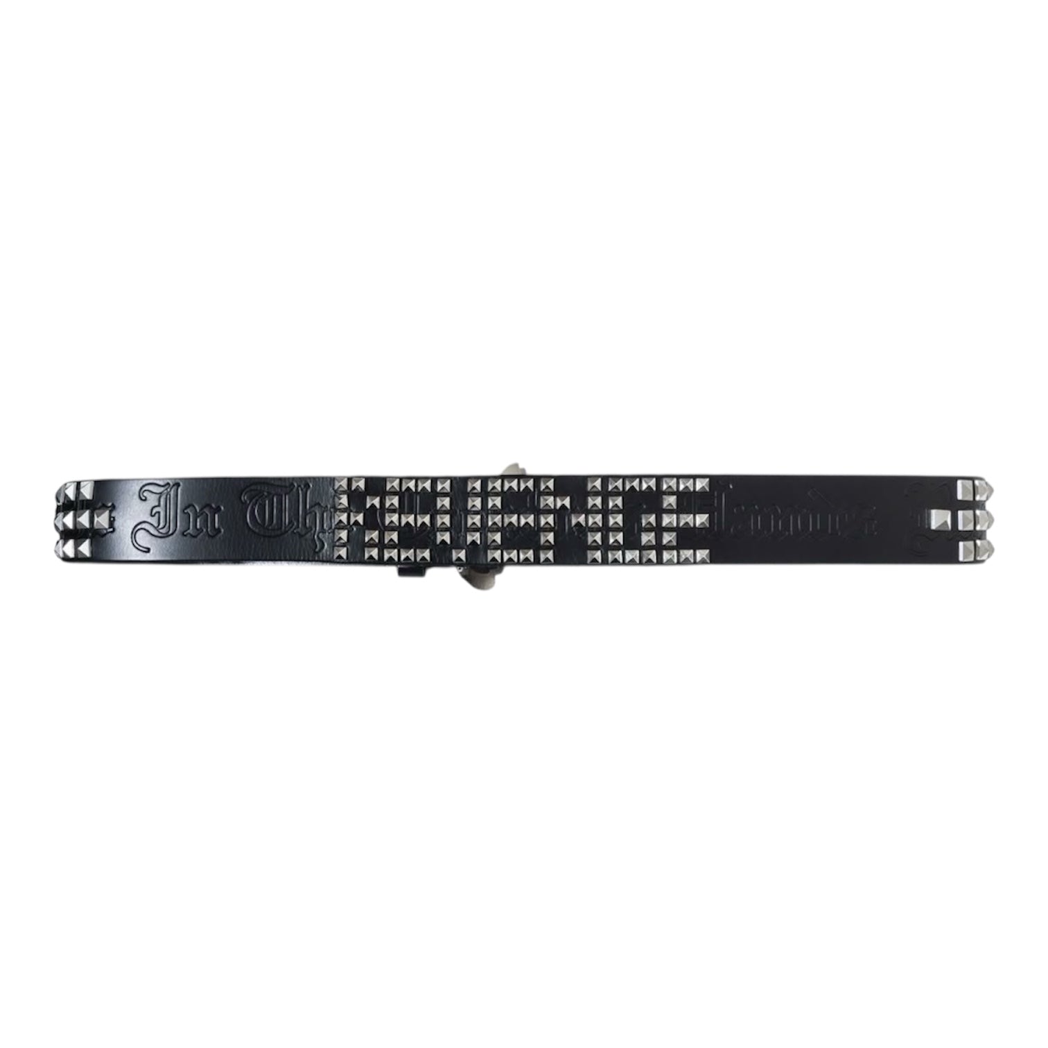 X HEARTBREAK STUDDED LEATHER BELT BLACK