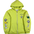 CHROME HEARTS MATTY BOY THERMAL LINED LIME GREE ZIP HOODIE
